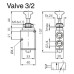 Push/Pull Single Acting Valve - 214/2.32.8/2
